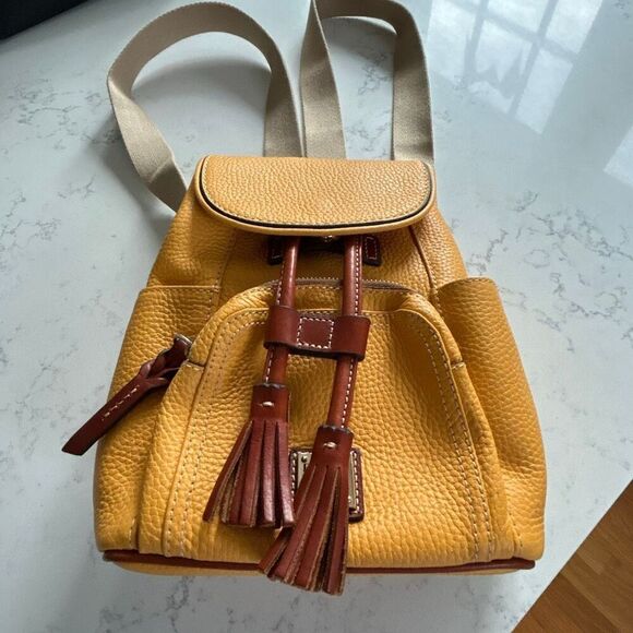Dooney & Bourke Yellow Leather Backpack
